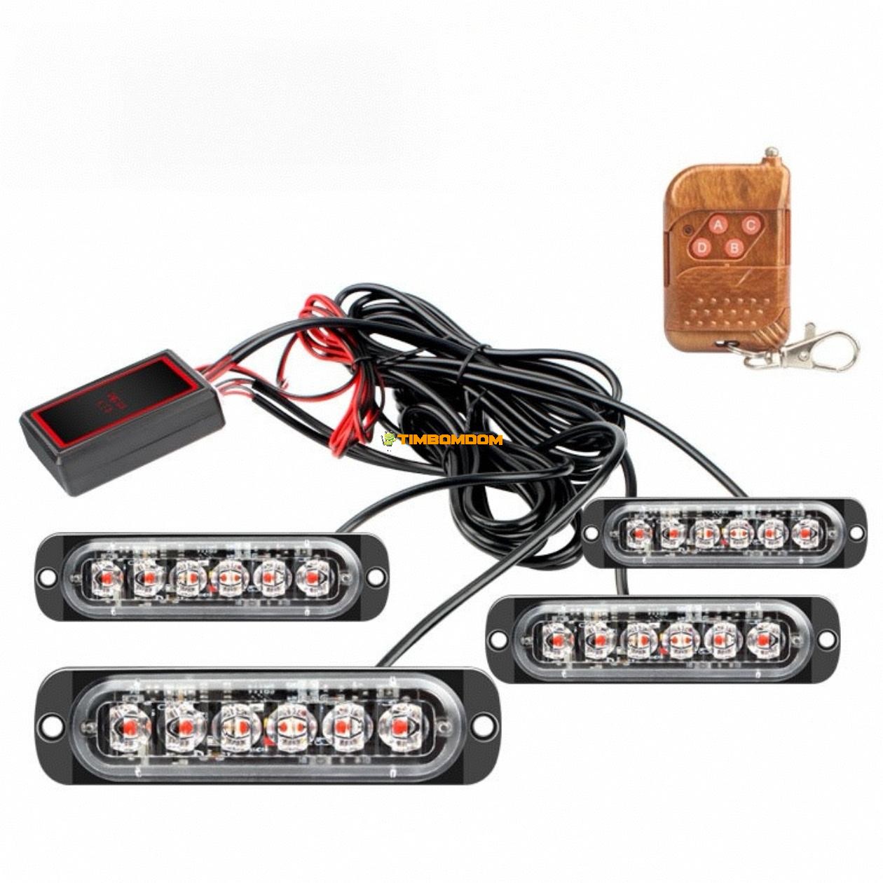 Car Wireless Remote 12V One For Four Strobe Light Car Wireless Remote 12V One For Four Strobe Light