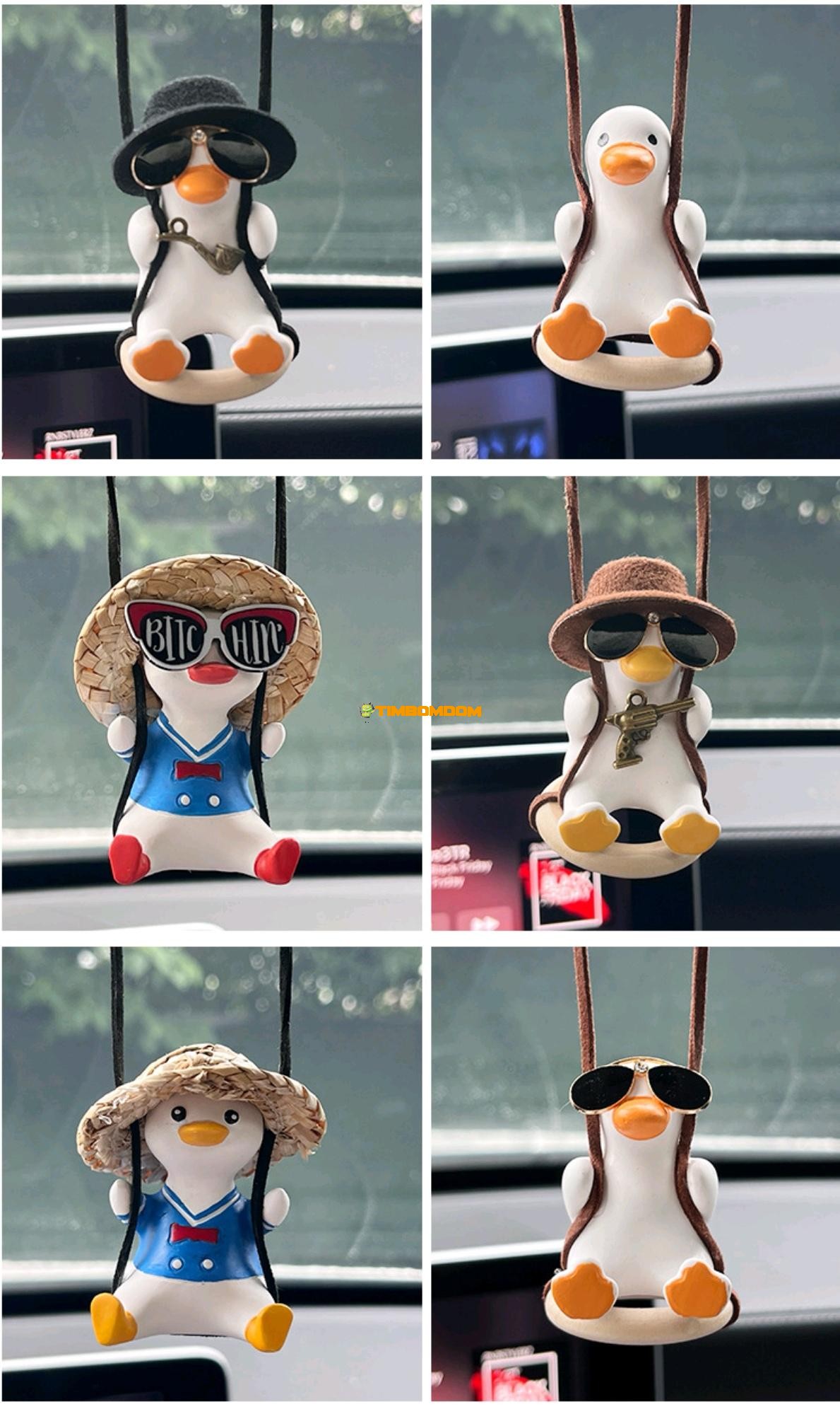 Car Supplies Car Swing Duck Rearview Mirror Pendant Car Supplies Car Swing Duck Rearview Mirror Pendant