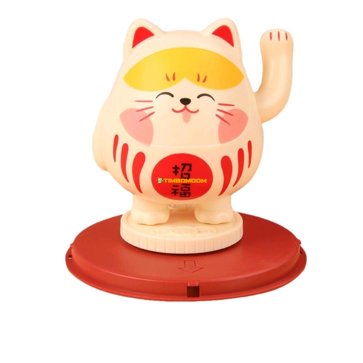 Solar Automatic Waving Dharma Cat Ornament Solar Automatic Waving Dharma Cat Ornament