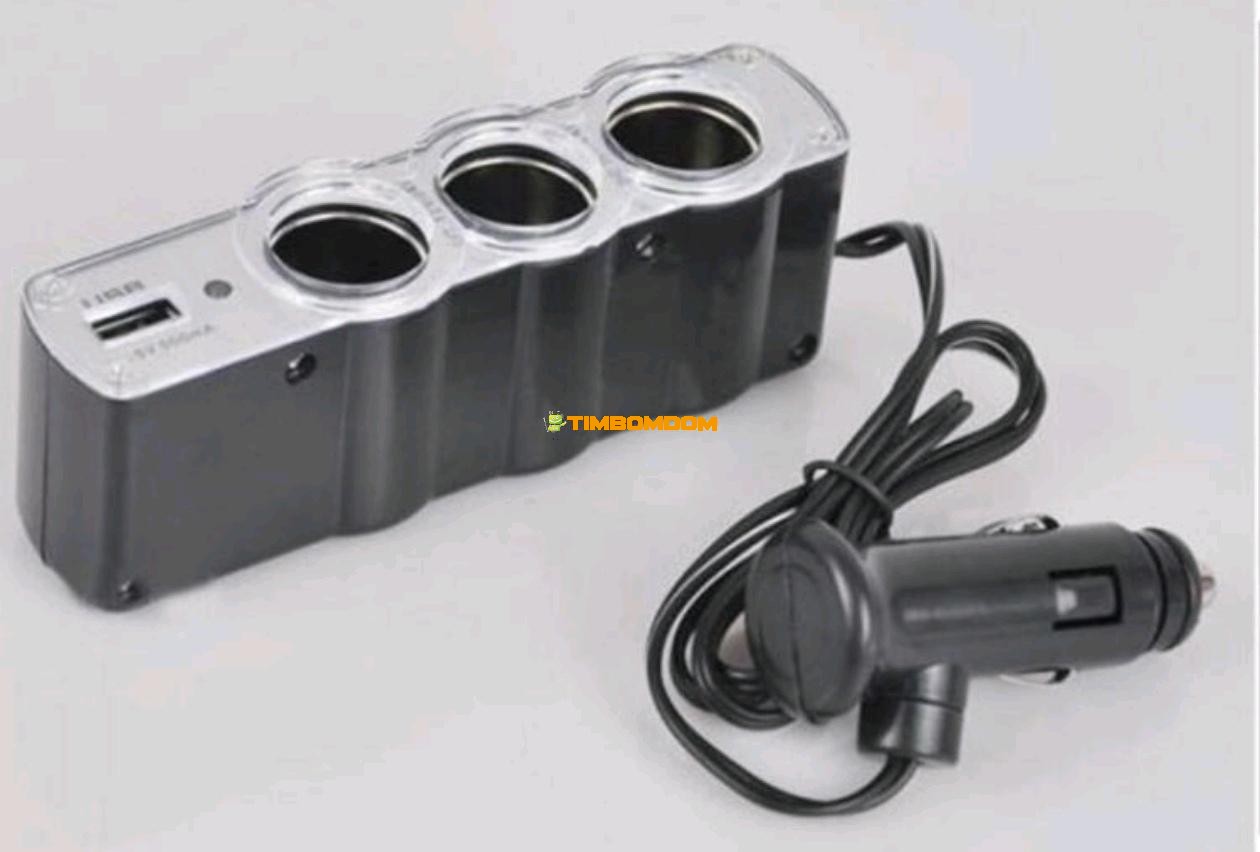 Car Cigarette Lighter One for Three Interface Car Charger Car Cigarette Lighter One for Three Interface Car Charger