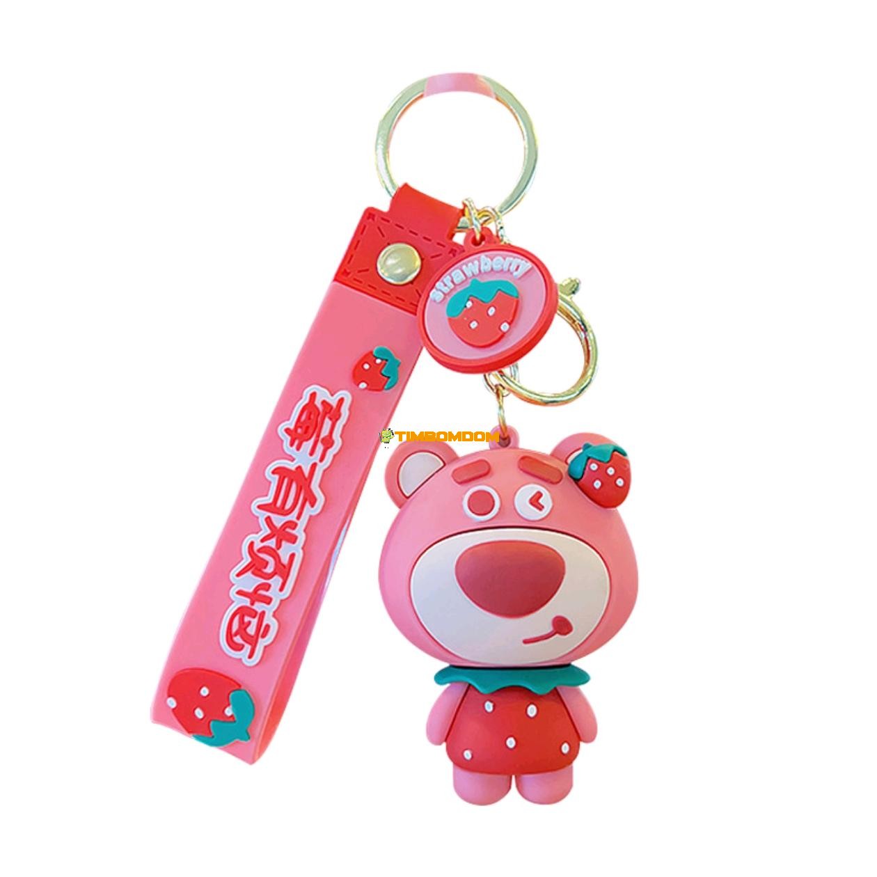 Strawberry Bear Cartoon Couple Keychain Strawberry Bear Cartoon Couple Keychain