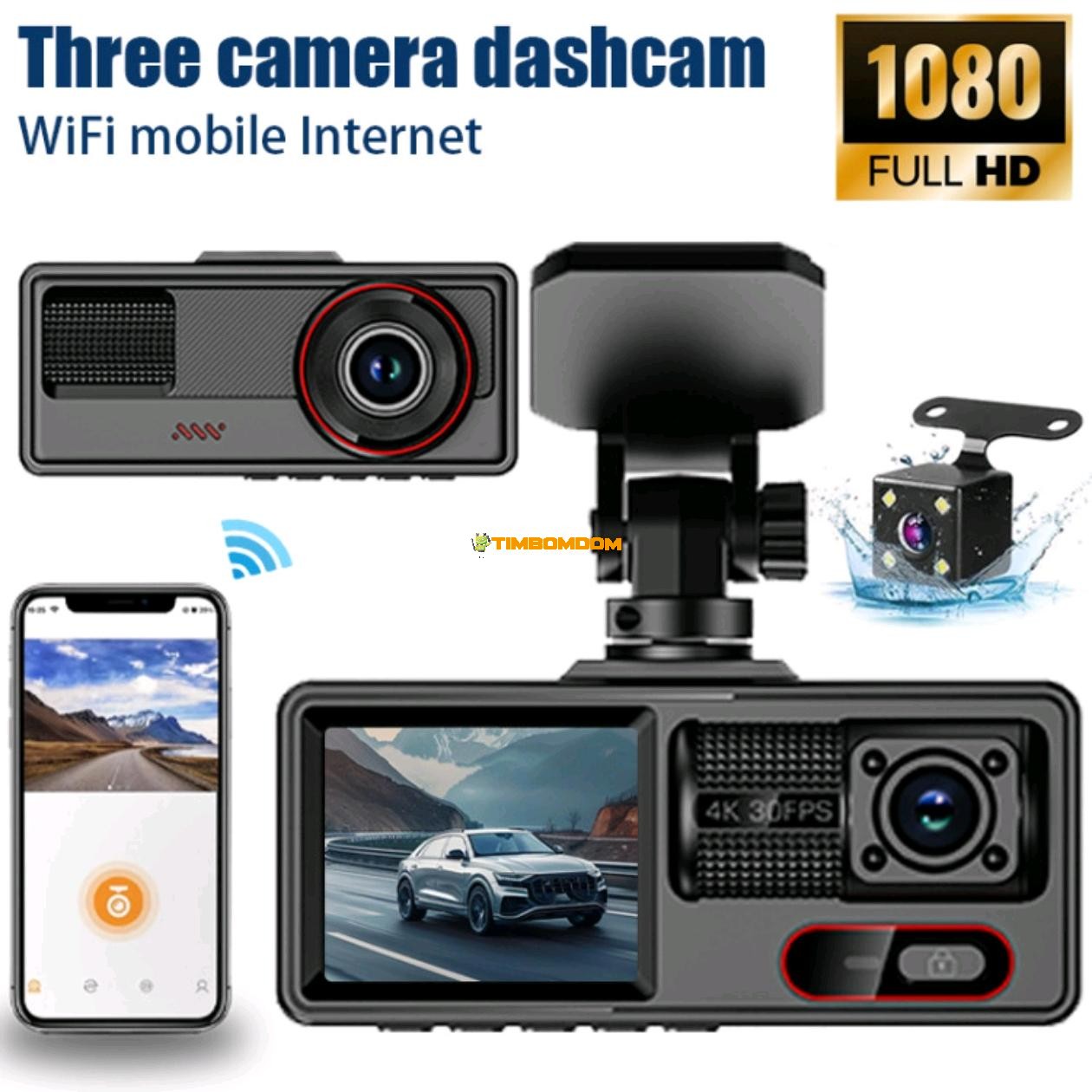 New WiFi Three Record Three Lens Driving Recorder New WiFi Three Record Three Lens Driving Recorder