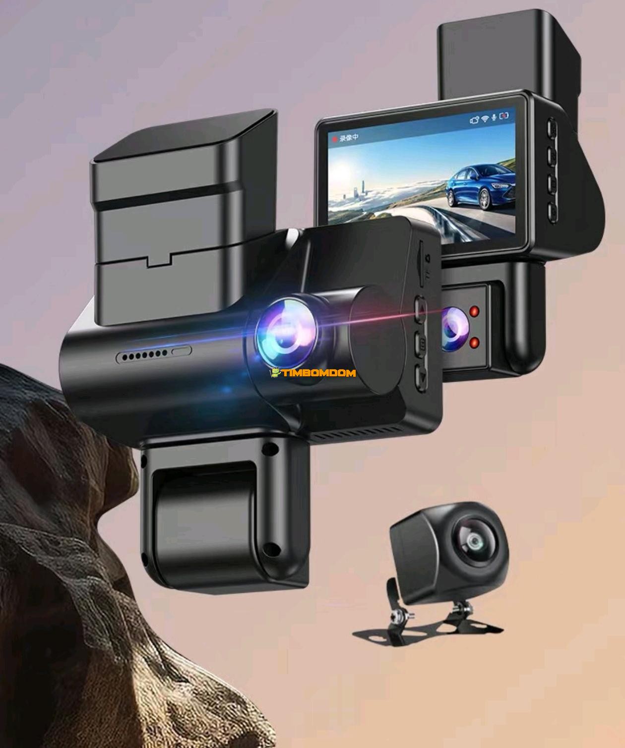 Hidden Front Rear Three Lens WiFi Recorder Hidden Front Rear Three Lens WiFi Recorder