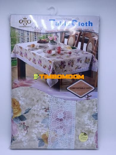 PEVA Cotton-Backed 3-inch Lace Edge Tablecloth PEVA Cotton-Backed 3-inch Lace Edge Tablecloth