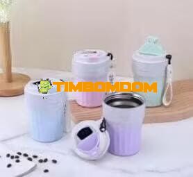 304 Stainless Steel Gradient Striped Smart Lid Water Bottle 400ml 304 Stainless Steel Gradient Striped Smart Lid Water Bottle 400ml