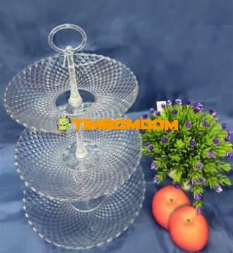 Three-tiered fruit plate with a stand Three-tiered fruit plate with a stand