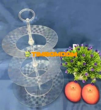 Three-tiered fruit plate with a stand Three-tiered fruit plate with a stand