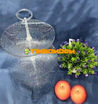 Three-tiered fruit plate with a stand Three-tiered fruit plate with a stand