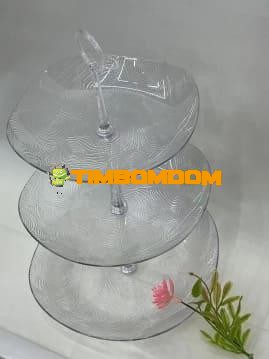 Three-tiered fruit plate with a stand Three-tiered fruit plate with a stand