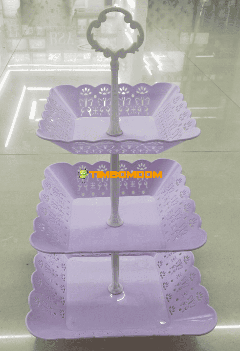 Three-tiered fruit plate with a stand Three-tiered fruit plate with a stand