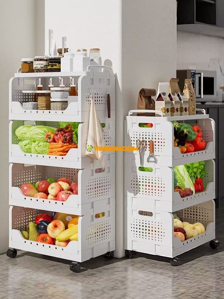 5-Level Storage Rack with Wheels 5-Level Storage Rack with Wheels