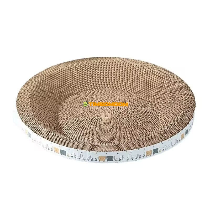 Round Corrugated Cat Scratcher Bed Round Corrugated Cat Scratcher Bed
