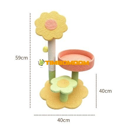 Flower Cat Tree with Perch & Hanging Toy Flower Cat Tree with Perch & Hanging Toy