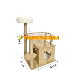 Cat Tree with Enclosed House & Perch Cat Tree with Enclosed House & Perch