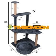 Multi-Level Cat Activity Tree with Round Beds Multi-Level Cat Activity Tree with Round Beds