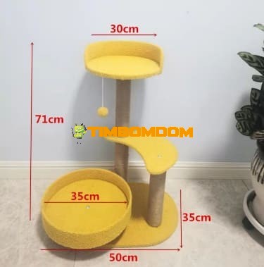 Cat Tree with Round Bed & Curved Platform Cat Tree with Round Bed & Curved Platform