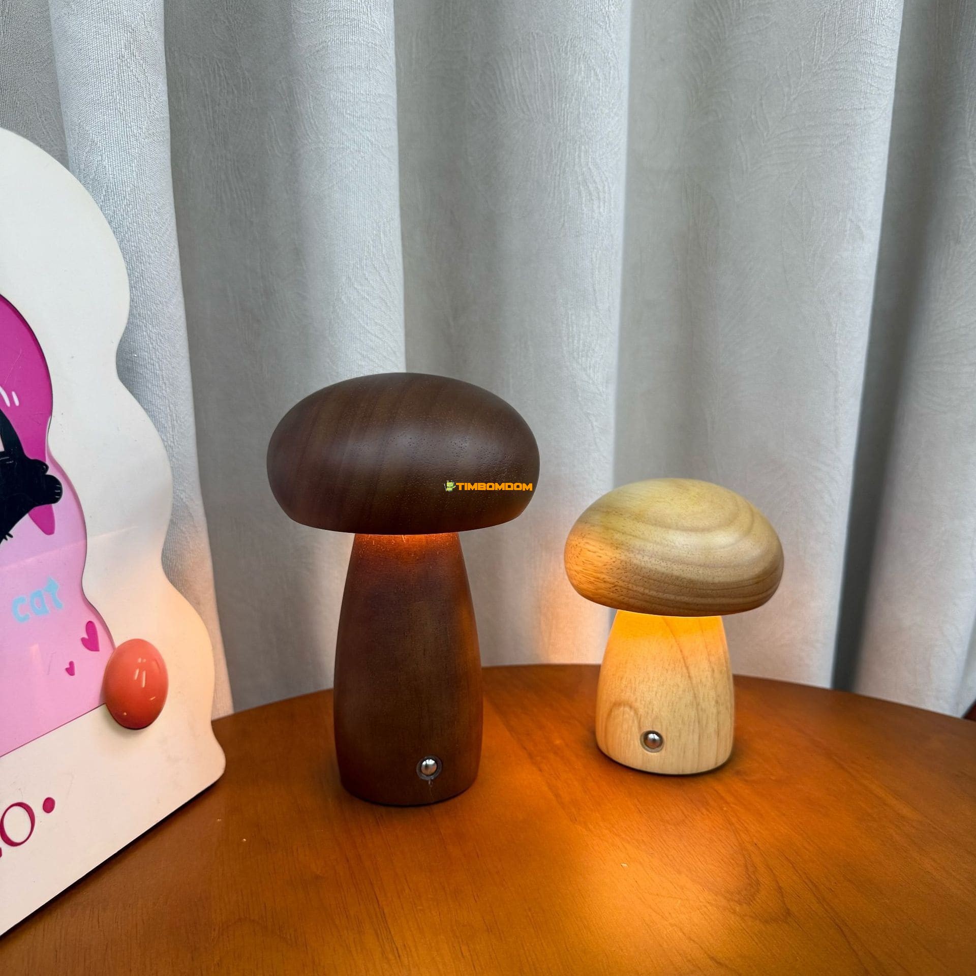 Solid Wood Mushroom Night Light Solid Wood Mushroom Night Light