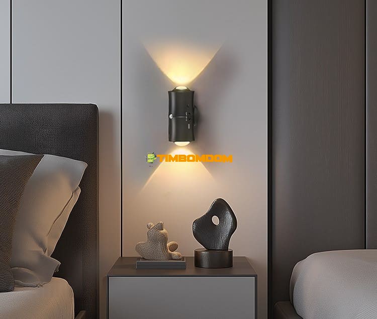 Motion-Sensing Dual-Head Bedside Wall Lamp Motion-Sensing Dual-Head Bedside Wall Lamp