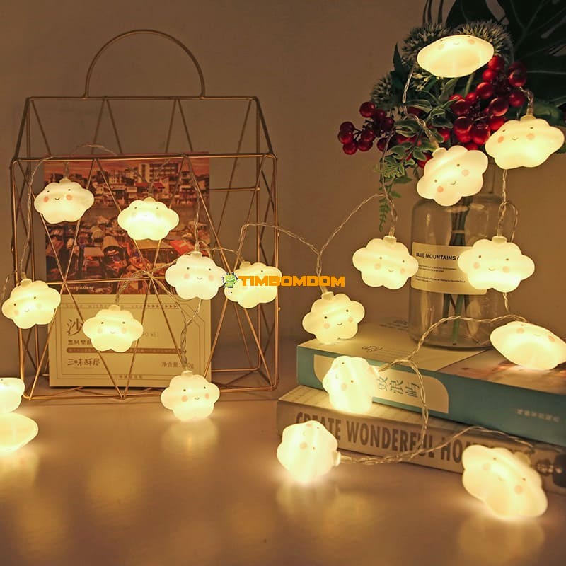 Led White Smiley Cloud String Lights Led White Smiley Cloud String Lights