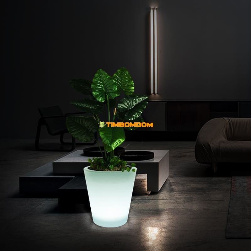 Multi-Color LED Light-Up Flower Pot Multi-Color LED Light-Up Flower Pot