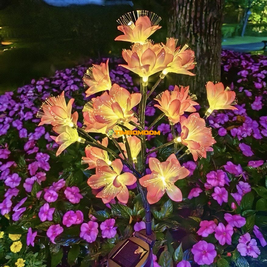 LED simulation camellia peach blossom floor lawn light LED simulation camellia peach blossom floor lawn light