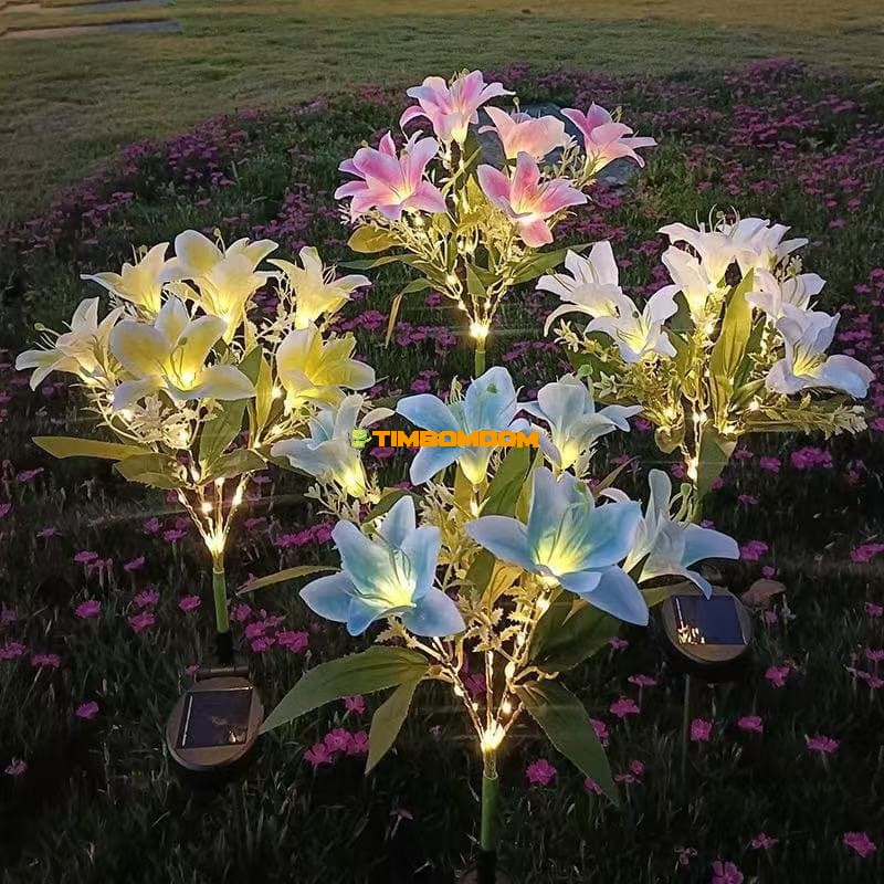 Solar Outdoor Garden Decoration lily flower Lamp Solar Outdoor Garden Decoration lily flower Lamp