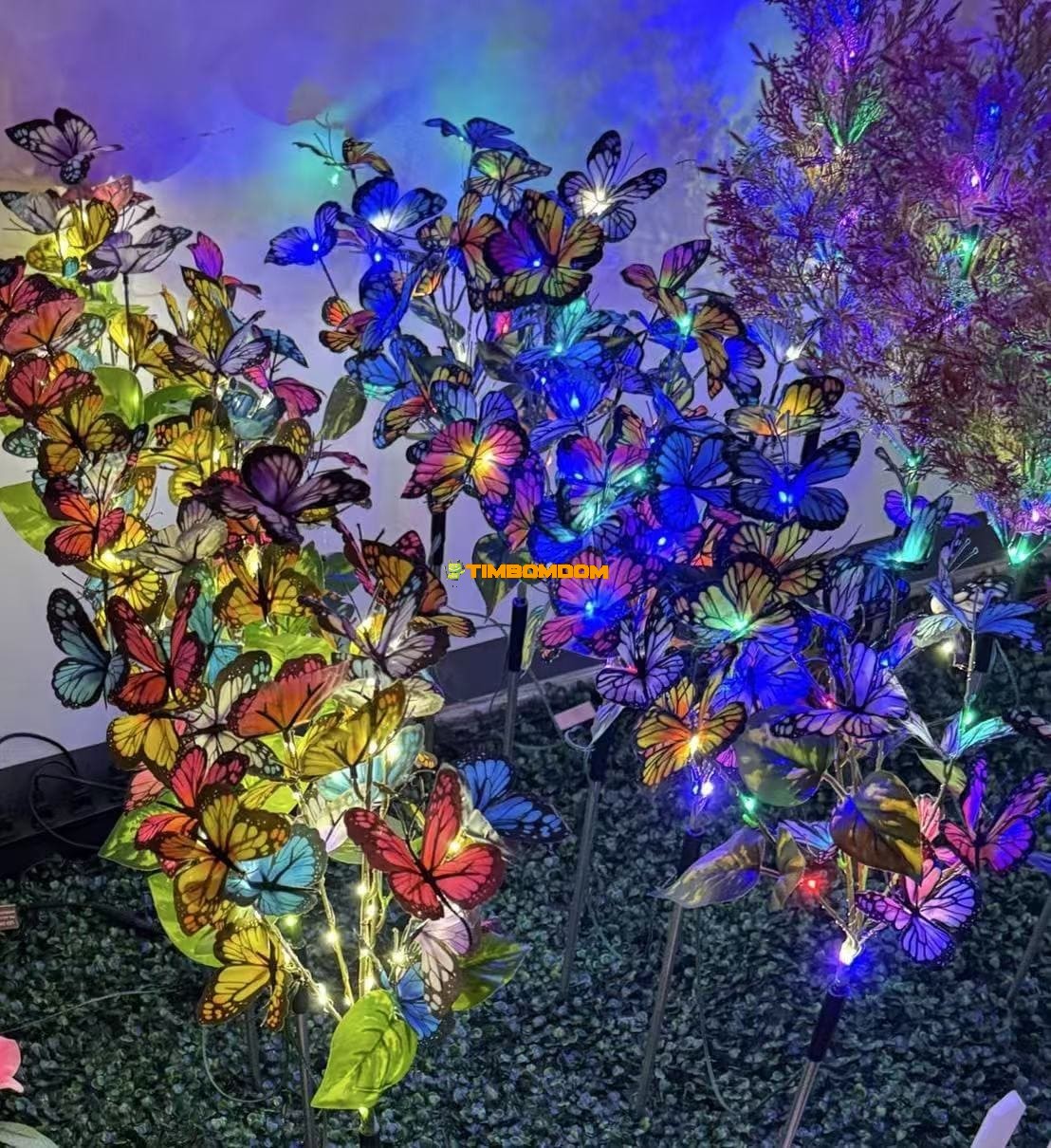 Led one-to-five plug-in floor butterfly Flower lanterns Led one-to-five plug-in floor butterfly Flower lanterns