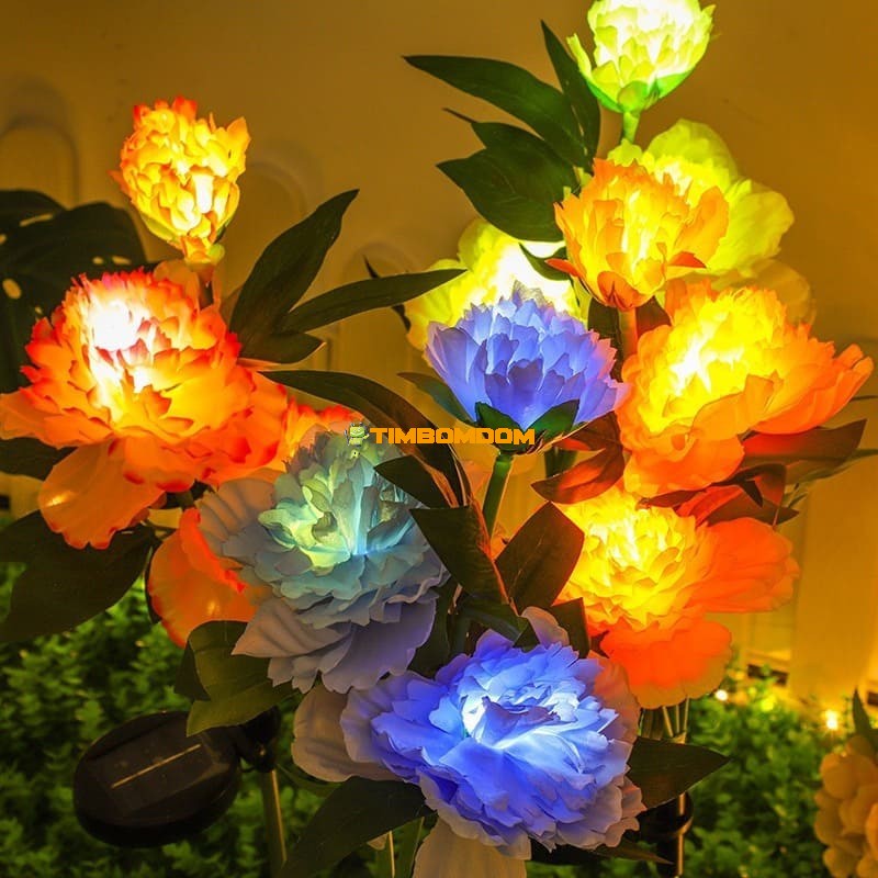 Led Solar Peony Flower Simulation Flower Lamp Led Solar Peony Flower Simulation Flower Lamp